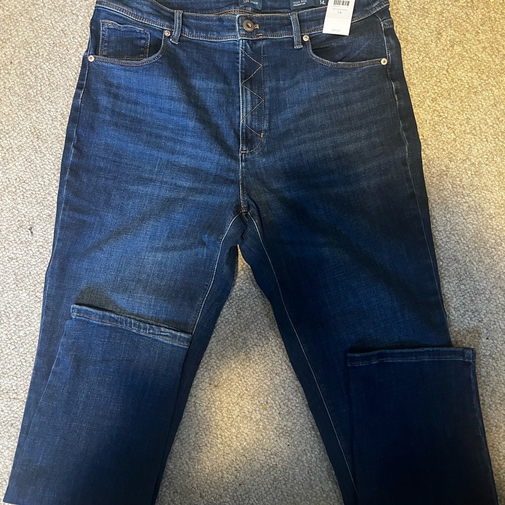 J. Jill Women's High-Rise Jeans - Deep Indigo - Picture 2 of 6